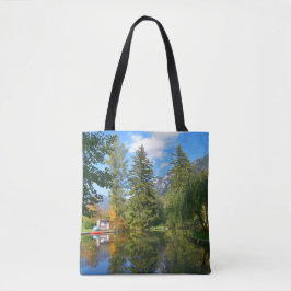 Najaarsvijver idyll tote bag