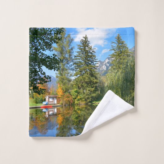 Najaarsvijver idyll washandje (Wasdoekje)