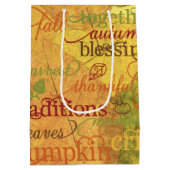 Najaarswoorden en bladeren medium cadeauzakje (Achterkant)