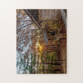 Najaarszonsondergang Bossen Legpuzzel (Verticaal)