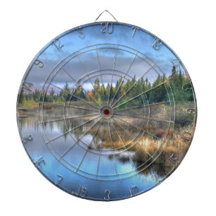 Najaarszonsopgang bij het Moosehead Lake Maine Dartbord