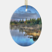 Najaarszonsopgang bij het Moosehead Lake Maine Keramisch Ornament (Rechts)