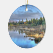 Najaarszonsopgang bij het Moosehead Lake Maine Keramisch Ornament (Links)