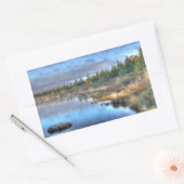 Najaarszonsopgang bij het Moosehead Lake Maine Rechthoekige Sticker (Envelop)