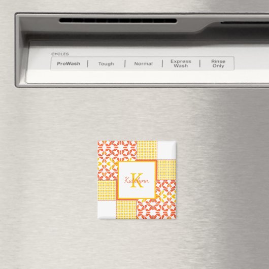 Najaart Tints Quilt Pattern Magneet (Insitu (Vaatwasser))