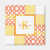 Najaart Tints Quilt Pattern Magneet (Voorkant)