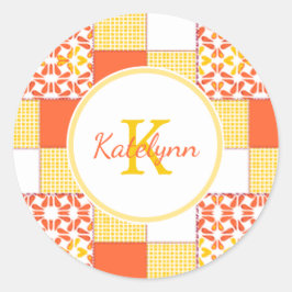 Najaart Tints Quilt Pattern Ronde Sticker