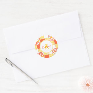 Najaart Tints Quilt Pattern Ronde Sticker