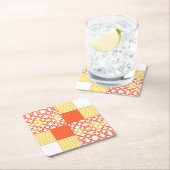 Najaartint kantelblokpatroon kartonnen onderzetters (Insitu)