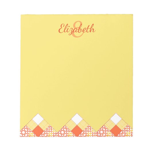 Najaartint kantelblokpatroon notitieblok (Voorkant)