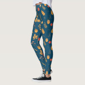 Najaarvalbladeren en oliepatroon leggings (Links)