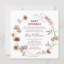 NajaarWaterverf Wildbloemen Baby Sprinkle Kaart