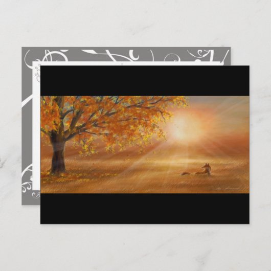 Najaarzonlicht Briefkaart (Voorkant / Achterkant)