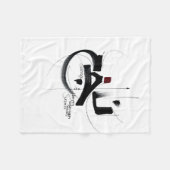 NAJAH Succes fleece kussen kalligrafie Deken (Voorkant (Horizontaal))