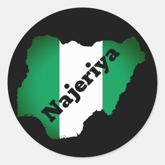 Najeriya Ronde Sticker (Voorkant)