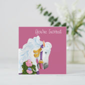 Najira Carousel Horse Invitation Kaart (Staand voorkant)
