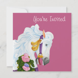 Najira Carousel Horse Invitation Kaart