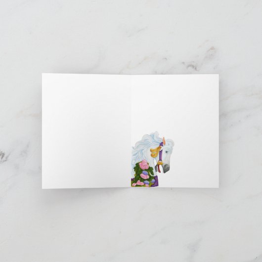 Najira Carousel Horse Note Kaart (Binnen)