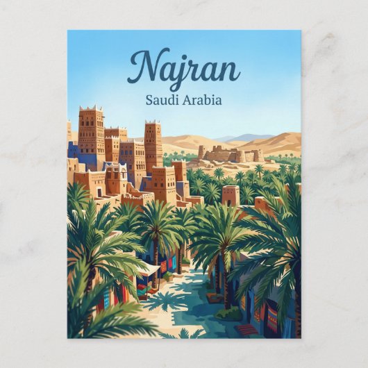Najran Saoedi-Arabië Briefkaart (Voorkant)