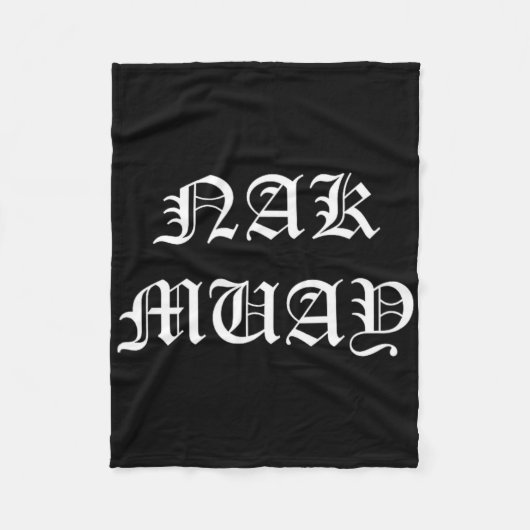 Nak Muay Thai Kickboksen Middeleeuws Oud Engels Fleece Deken (Voorkant)