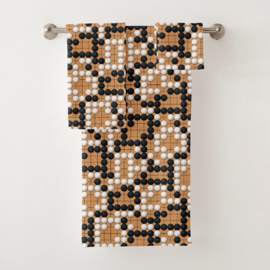 Nakade Shapes (kleinschalig) Bad Handdoek (Insitu)