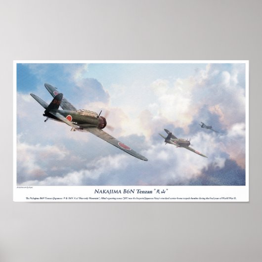 Nakajima B6N Tenzan Poster (Voorkant)