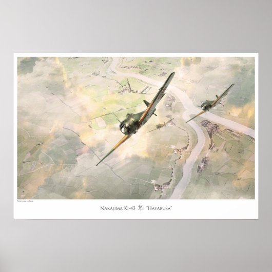 Nakajima Ki-43 Hayabusa Poster (Voorkant)