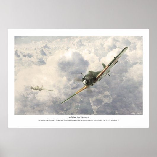 Nakajima Ki-43 Hayabusa Poster (Voorkant)