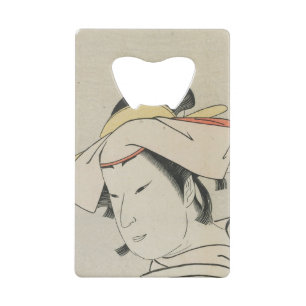 Nakamura Noshio II as Tonase, 1795 Creditkaart Flessenopener