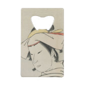 Nakamura Noshio II as Tonase, 1795 Creditkaart Flessenopener (Achterkant)