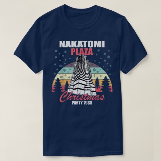 Nakatomi Plaza Christmas Party 1988 Funny Xmas Vin T-shirt (Design voorkant)