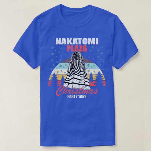 Nakatomi Plaza Christmas Party 1988 Funny Xmas Vin T-shirt (Design voorkant)