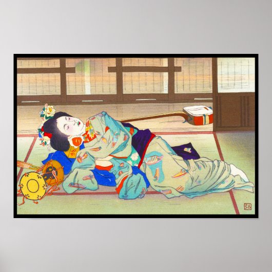 Nakazawa Hiromitsu Inn bij Gion japan japanese dam Poster (Voorkant)