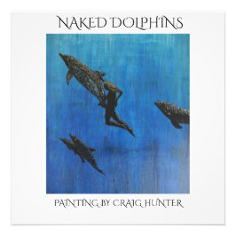 NAKED DOLPHINS FOTO AFDRUK