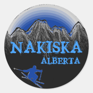 Nakiska Alberta Canada Blauwe ski stickers