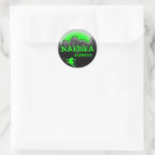 Nakiska Alberta Canada groene skiër stickers (Tas)