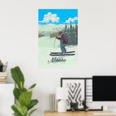 Nakiska Ski Resort Canada Reisposter Poster (Thuiskantoor)