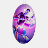Nakloppen — Paarse drummer Keramisch Ornament (Rechts)