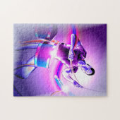 Nakloppen — Paarse drummer Legpuzzel (Horizontaal)