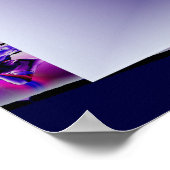 Nakloppen — Paarse drummer Poster (Hoek)