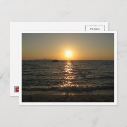 Naklua Beach Sunset ... Pattaya, Chonburi, Thailan Briefkaart (Voorkant / Achterkant)