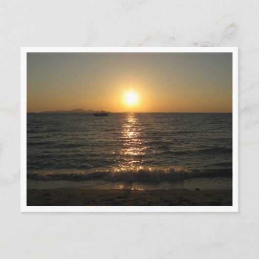 Naklua Beach Sunset ... Pattaya, Chonburi, Thailan Briefkaart (Voorkant)