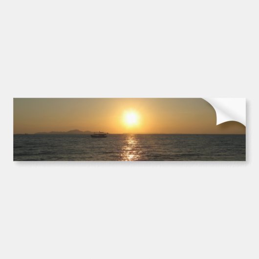 Naklua Beach Sunset ... Pattaya, Chonburi, Thailan Bumpersticker (Voorkant)