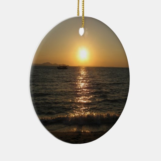 Naklua Beach Sunset ... Pattaya, Chonburi, Thailan Keramisch Ornament (Rechts)