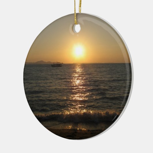 Naklua Beach Sunset ... Pattaya, Chonburi, Thailan Keramisch Ornament (Links)