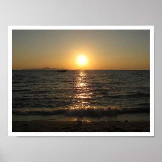 Naklua Beach Sunset ... Pattaya, Chonburi, Thailan Poster (Voorkant)