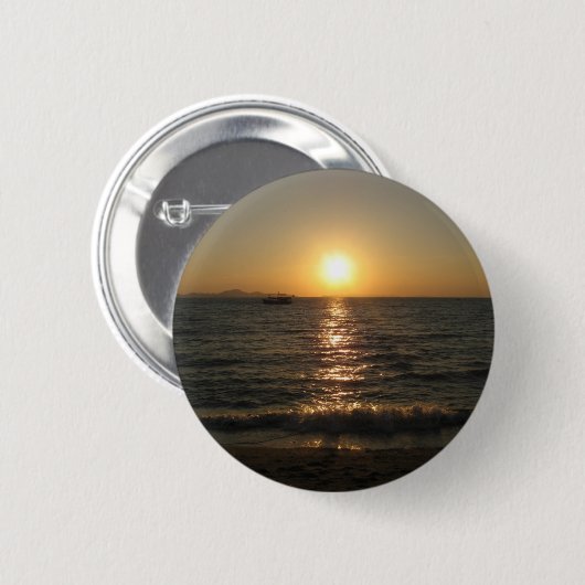 Naklua Beach Sunset ... Pattaya, Chonburi, Thailan Ronde Button 5,7 Cm (Voorkant /achterkant)