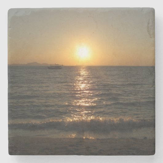 Naklua Beach Sunset ... Pattaya, Chonburi, Thailan Stenen Onderzetter (Voorkant)