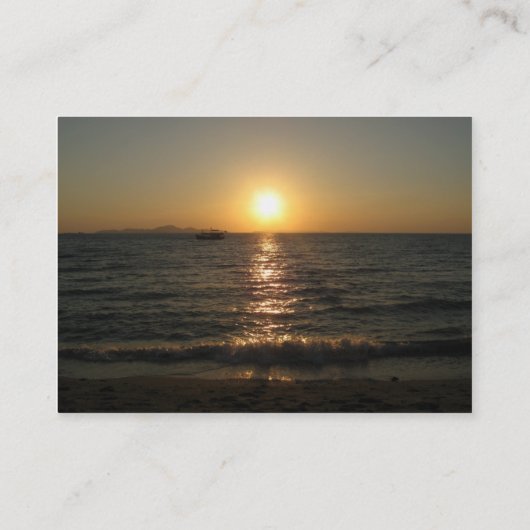 Naklua Beach Sunset ... Pattaya, Chonburi, Thailan Visitekaartje (Achterkant)