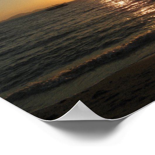 Naklua Beach Sunset .. Pattaya, Chonburi, Thailand Poster (Hoek)